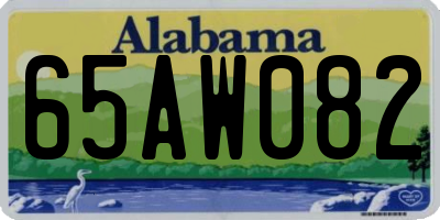 AL license plate 65AW082