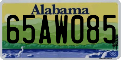 AL license plate 65AW085