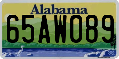 AL license plate 65AW089