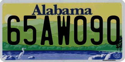 AL license plate 65AW090