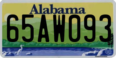 AL license plate 65AW093