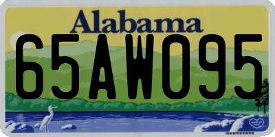 AL license plate 65AW095