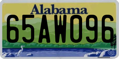 AL license plate 65AW096