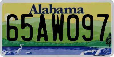 AL license plate 65AW097