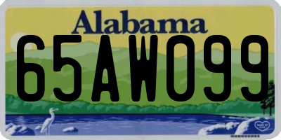 AL license plate 65AW099