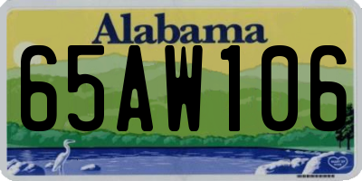 AL license plate 65AW106