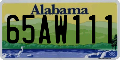 AL license plate 65AW111