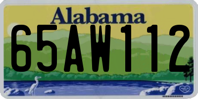 AL license plate 65AW112