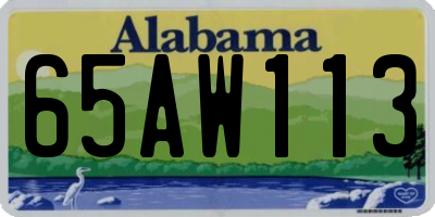 AL license plate 65AW113