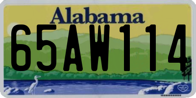 AL license plate 65AW114