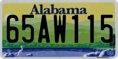 AL license plate 65AW115