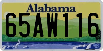 AL license plate 65AW116