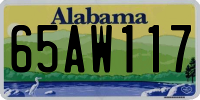 AL license plate 65AW117