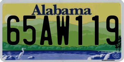 AL license plate 65AW119