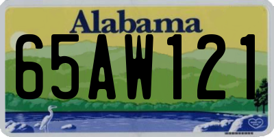 AL license plate 65AW121