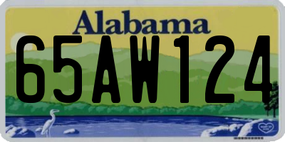 AL license plate 65AW124