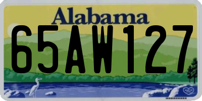 AL license plate 65AW127