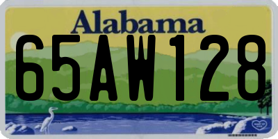 AL license plate 65AW128