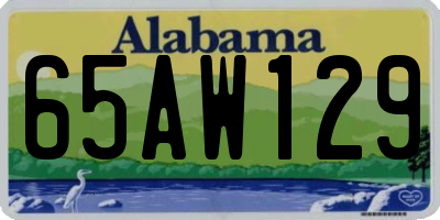 AL license plate 65AW129