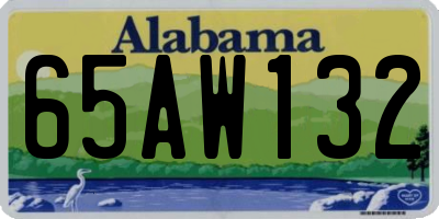AL license plate 65AW132