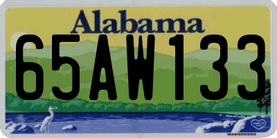 AL license plate 65AW133