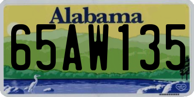 AL license plate 65AW135