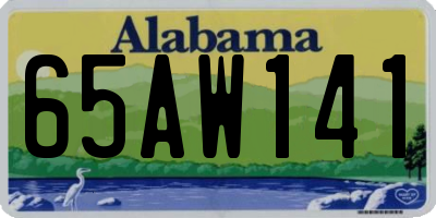 AL license plate 65AW141