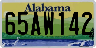 AL license plate 65AW142