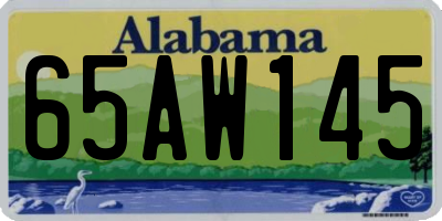AL license plate 65AW145