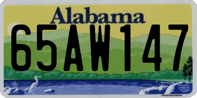 AL license plate 65AW147