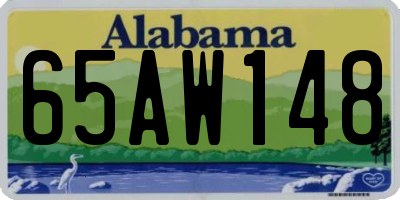 AL license plate 65AW148