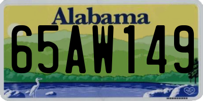 AL license plate 65AW149