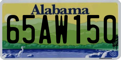 AL license plate 65AW150