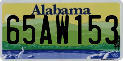 AL license plate 65AW153