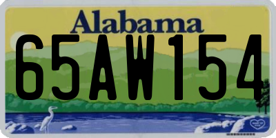 AL license plate 65AW154