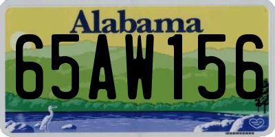AL license plate 65AW156