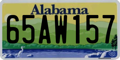 AL license plate 65AW157