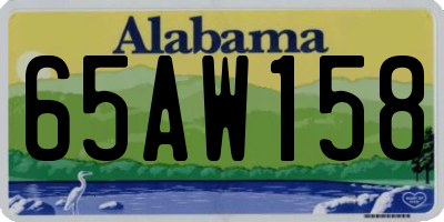 AL license plate 65AW158