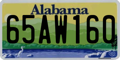 AL license plate 65AW160