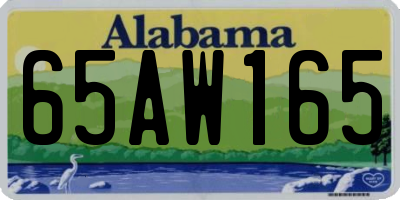 AL license plate 65AW165
