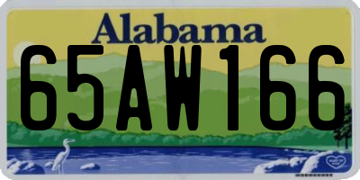 AL license plate 65AW166