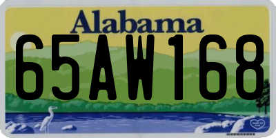 AL license plate 65AW168