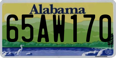 AL license plate 65AW170