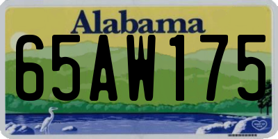AL license plate 65AW175