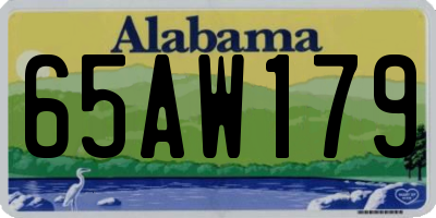AL license plate 65AW179
