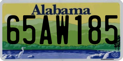 AL license plate 65AW185