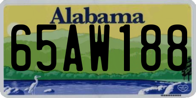 AL license plate 65AW188