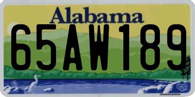 AL license plate 65AW189
