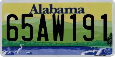 AL license plate 65AW191