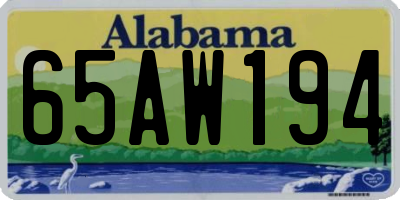 AL license plate 65AW194